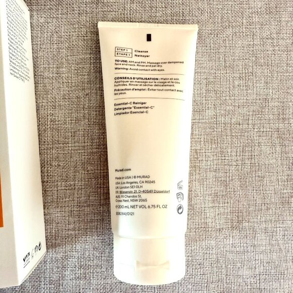 Murad Essential C Cleanser Full Size Vitamin A C E Powered Gel Face Wash Radiant - Picture 7 of 11